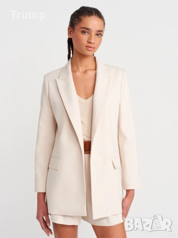 Елегантно сако, цвят екрю, снимка 2 - Сака - 51512479