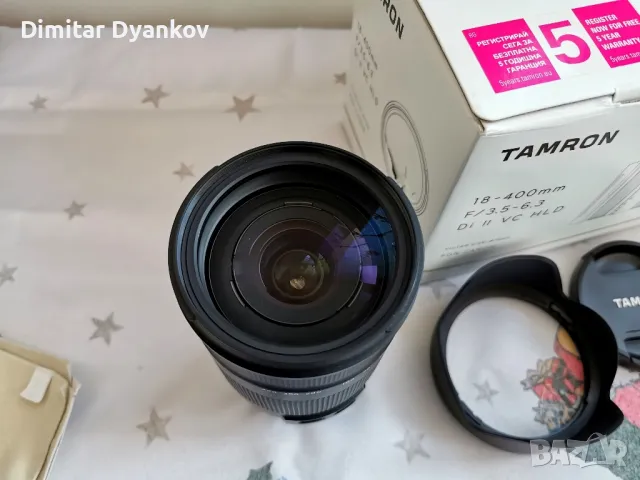 Продавам Tamron 18-400 f/3.5-6.3  Di II VC HLD за Canon, снимка 3 - Обективи и филтри - 48517881