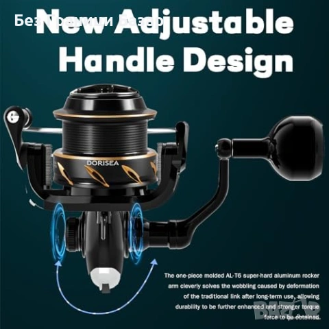 Нова спининг Риболовна макара 7+1 лагера плитка алуминиева шпула за въдица рибар, снимка 5 - Макари - 54108997