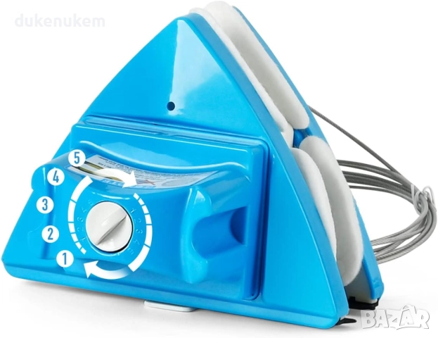 Двустранен магнитен почистващ уред за прозорци, регулируем