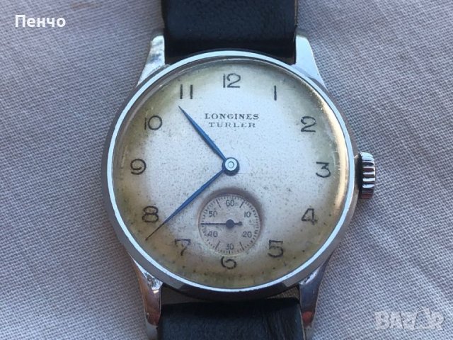 стар ръчен "LONGINES" - 1940/49г., снимка 6 - Антикварни и старинни предмети - 46490307