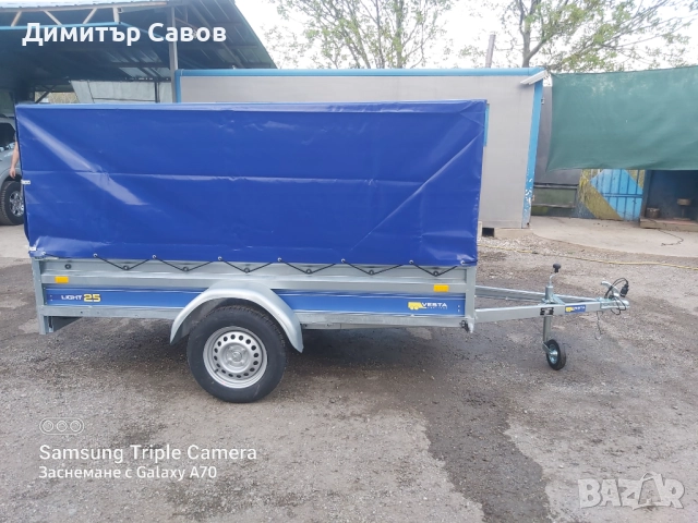 Туристическо, самосвално ремарке VESTA LIGHT 25 с брезент и шпригли Н120, снимка 2 - Ремаркета - 52165065