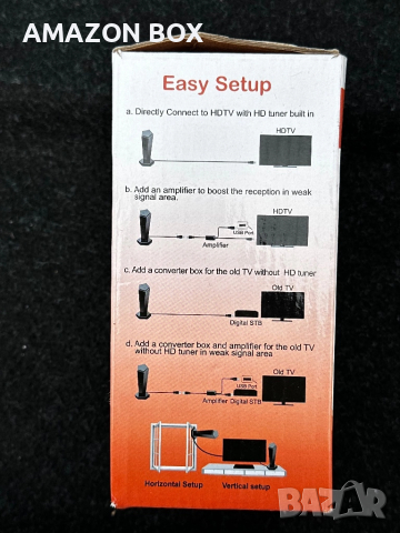 Портативна ТВ антена – 4K / 1080p, снимка 4 - Приемници и антени - 52361179