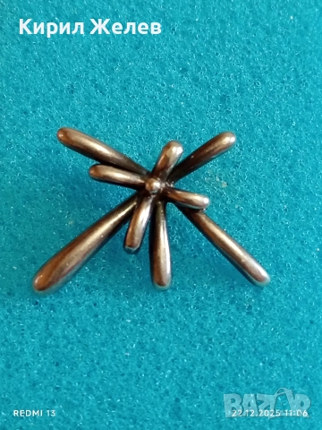 Сребърни обеци абстрактен дизайн ЗАРЯ подходящ аксесоар за ежедневието 35810, снимка 5 - Обеци - 52872821