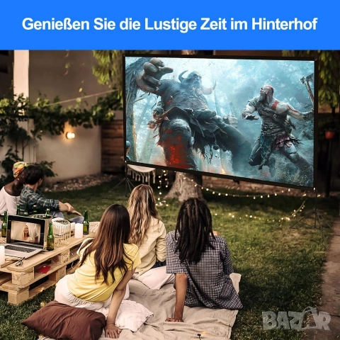 Преносим екран за проектор VISULAPEX 120" 4K със стойка и чанта , снимка 5 - Плейъри, домашно кино, прожектори - 53383013