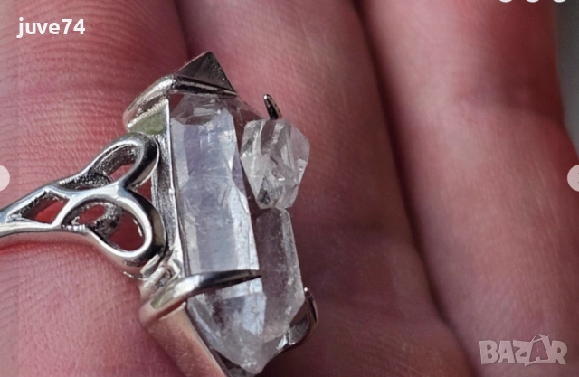 ПРЪСТЕН С ХЪРКИМЪР ДИАМАНТ (САЩ), снимка 6 - Пръстени - 53998754