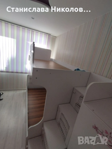 Двуетажно детско легло с гардероб , снимка 5 - Мебели за детската стая - 53099288