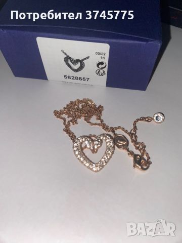 Колие swarovski, rose gold-tone plated, снимка 2 - Колиета, медальони, синджири - 46373990