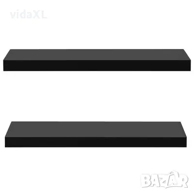 vidaXL Окачени стенни рафтове, 2 бр, черни, 80x20x3,8 см(SKU:288202), снимка 3 - Други - 49585943