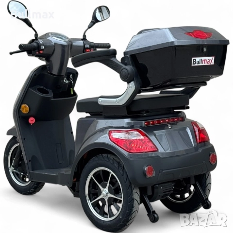 Електрическа триколка Fullmax R1, 1500W, 60V/20Ah, Сива, CE сертификат, снимка 16 - Инвалидни скутери - 52569943