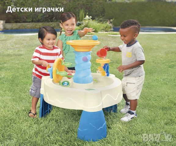 Детска маса за игра с вода, Little Tikes, със спираловидни улеи и топки, снимка 2 - Други - 50991290