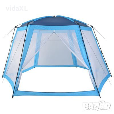 vidaXL Палатка за басейн, текстил, 500x433x250 см, синя(SKU:91574