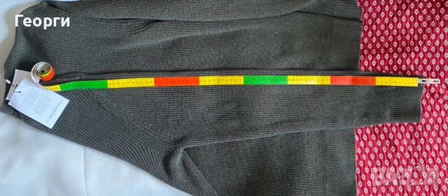 Унисекс пуловери от рипсено плетиво в цвят каки с кръгло деколте, снимка 15 - Пуловери - 52288510