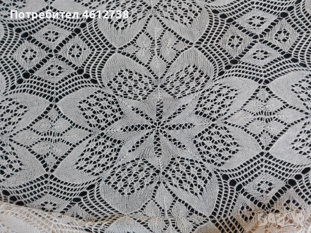 Старинна покривка за спалня - ръчно плетена, снимка 2 - Други ценни предмети - 51943588