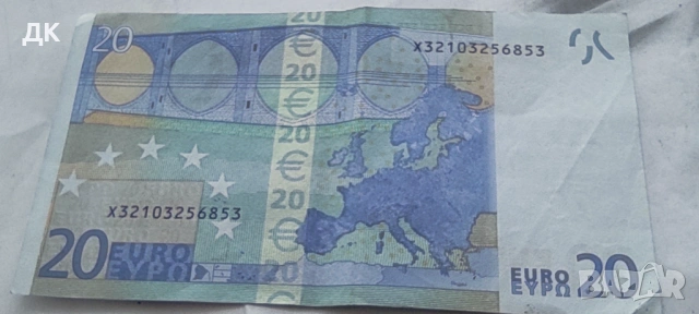 Банкнота от 20 евро 2002 г., снимка 2 - Колекции - 53677428