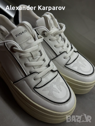 Pinko дамски маратонки платформа – оригинални,носени с кутия, снимка 5 - Маратонки - 53727808