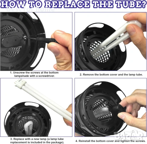 Електрически капан за насекоми Phosooy, 2500V щепселен капан за комари със сменяеми лепящи подложки , снимка 5 - Други стоки за дома - 54192820