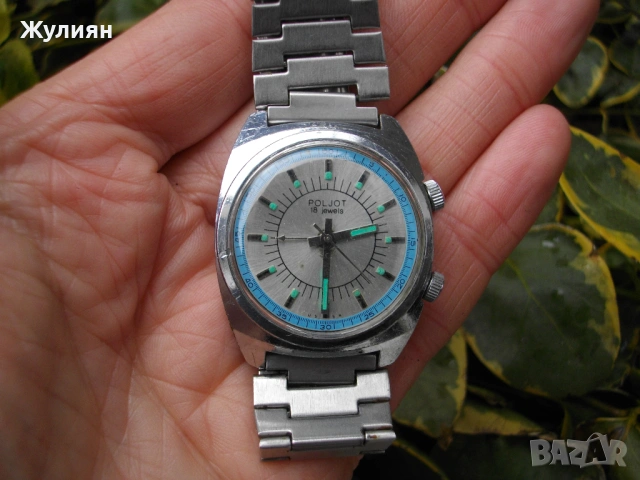  КОЛЕКЦИОНЕРСКИ ЧАСОВНИК ПОЛЕТ ЗВЪНЕЦ СИГНАЛ POLJOT 18 JEWELS , снимка 3 - Антикварни и старинни предмети - 53606607