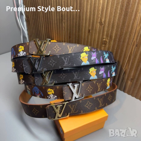 колани от естествена кожа в кутия Louis Vuitton 