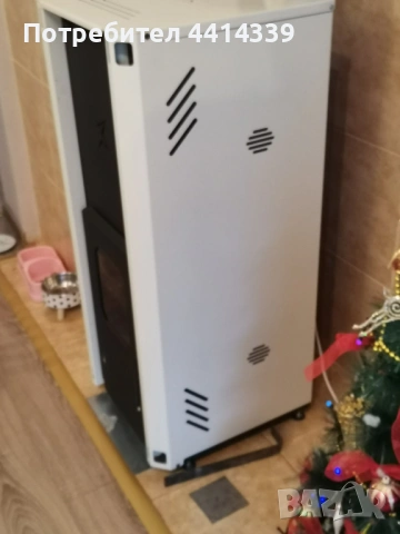 Топловъздушна палетна камина 10 Кв използвана, снимка 4 - Камини - 53008718