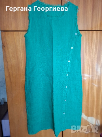 Дамска ленена нова рокля, снимка 4 - Рокли - 51692570