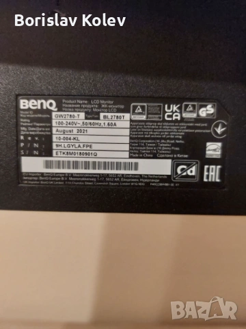 Монитор 27" BENQ GW2780T, снимка 5 - Монитори - 53102125