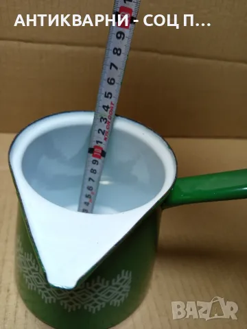 Соц Старо Емайлирано Голямо Джезве 1.300лт., снимка 8 - Антикварни и старинни предмети - 49924316