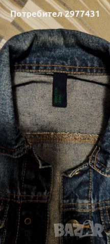 Дънково яке Benetton Jeans , снимка 2 - Якета - 45745547
