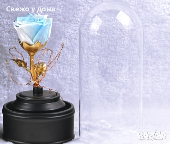 ПОДАРЪК за 8-ми март Вълшебна неувяхваща роза в стъкленица с LED светлина., снимка 4 - Други стоки за дома - 53617737