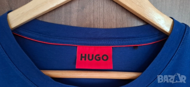 HUGO BOSS Оригинална мъжка тениска-размер L, снимка 4 - Тениски - 49763667