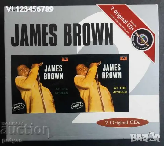 СД -James Brown Live at the Apollo -2 CD, снимка 1 - CD дискове - 47723410