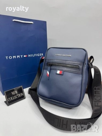 Tommy Hilfiger Синя Мъжка Кожена Чанта 