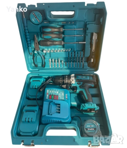 Комплект акумулаторен винтоверт – 30 части, снимка 2 - Винтоверти - 53942050