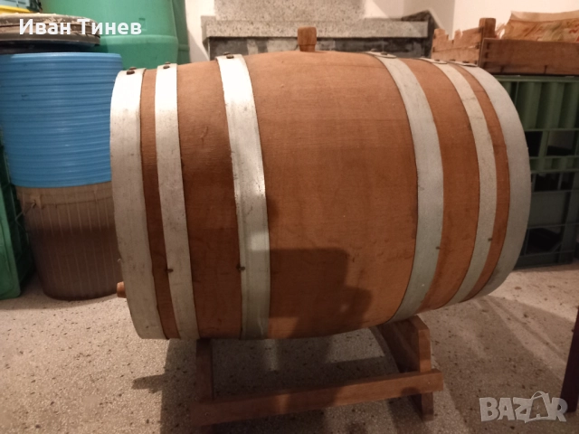 Дъбова бъчва 100 литра със стойка и канелка., снимка 4 - Други стоки за дома - 51561770