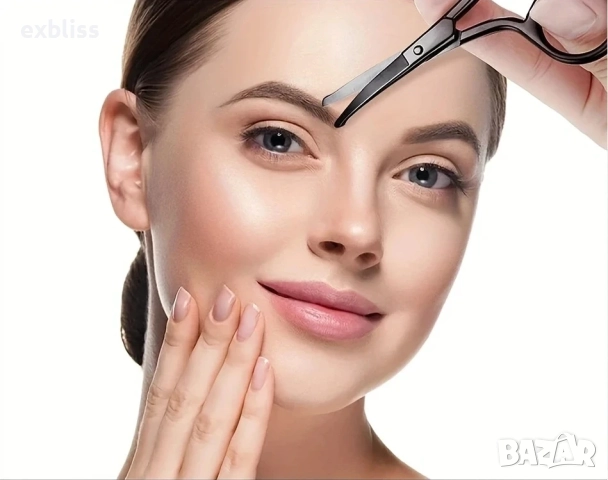 Кръгли ножици за вежди нос мустаци и брада