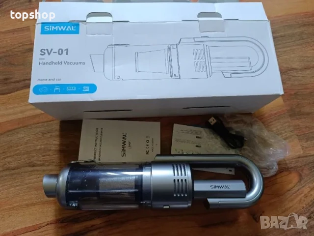 Безжична прахосмукачка за кола или дома с вградена LED лампа, 2200 mAh, USB type C, снимка 9 - Прахосмукачки - 50501479