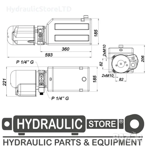 Електрическа помпа - хидравлична GHIM 12V 1800W 8L GPP12V8L, снимка 2 - Части - 49431807