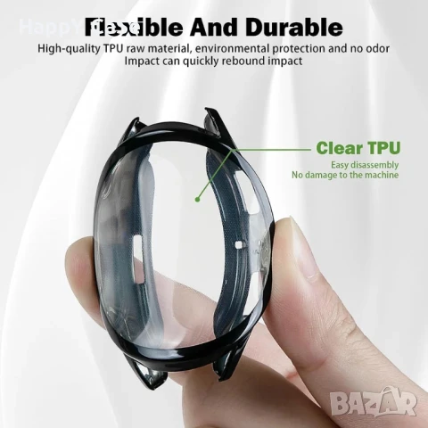 Samsung Galaxy Watch 8 / 7 / FE / Мек TPU силиконов кейс с протектор, снимка 7 - Смарт гривни - 46791166