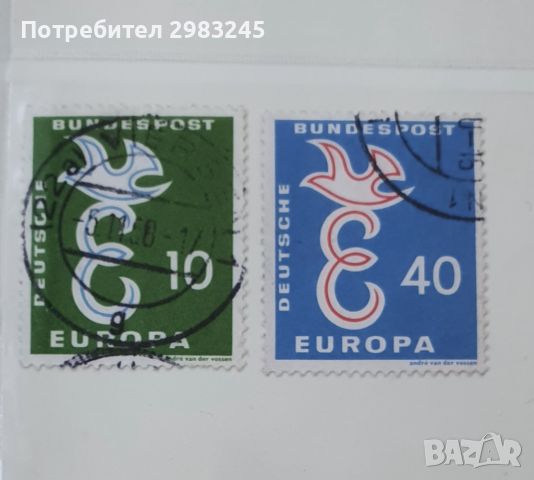 Германия 1958, снимка 1 - Филателия - 46403146