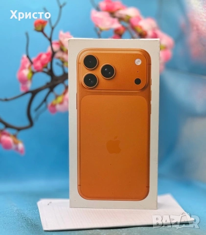 НОВ!!! Apple iPhone 17 Pro Max, 256GB, 5G, Cosmic Orange + подарък оригинален адаптер Apple , снимка 3 - Apple iPhone - 53652591