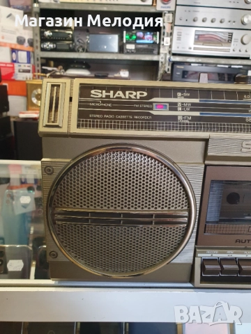 Радиокасетофон SHARP GF-4343 Работи перфектно на ридио и касета. В отлично техническо и визуално със, снимка 6 - Радиокасетофони, транзистори - 35875316