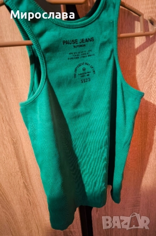 Зелен потник Pause jeans, Л размер 