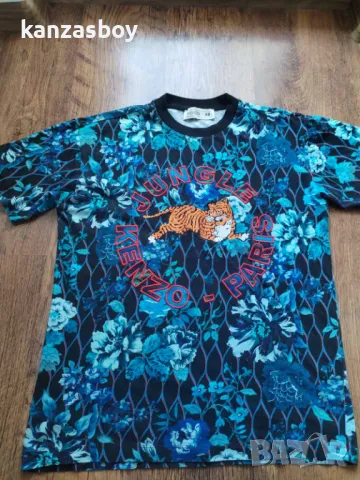  KENZO Paris H&M Jungle Floral Tiger Logo Tee - страхотна мъжка тениска С, снимка 5 - Тениски - 49815916