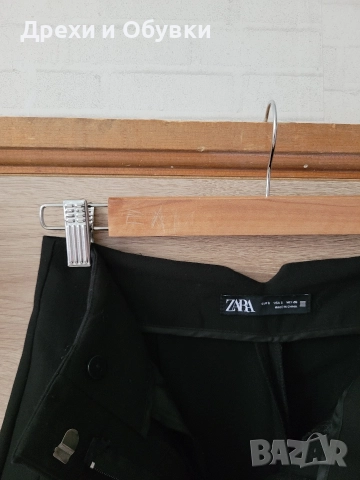 Черен панталон висока талия ZARA , снимка 7 - Панталони - 49908536