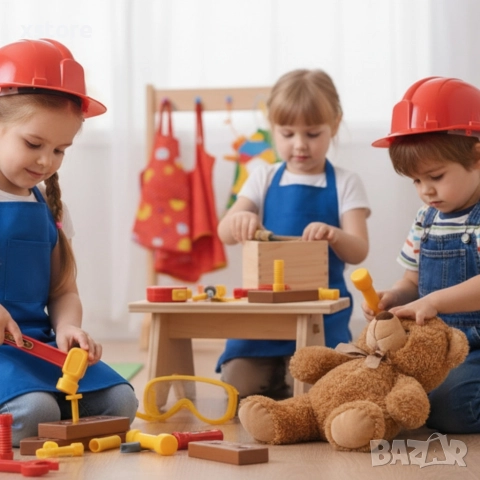 Детски комплект с инструменти и каска TOOLS DIY Working Set, снимка 2 - Други - 52739443