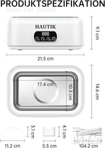 Ултразвуково почистващо устройство 49000 Hz, Устройство за почистване на очила , снимка 6 - Друга електроника - 54090088