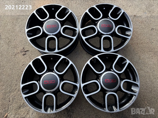 4 броя алуминиеви джанти за Fiat 500 15, снимка 3 - Гуми и джанти - 53131743