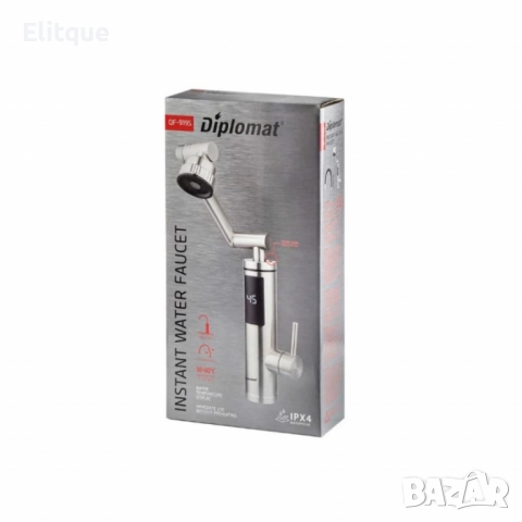 Водонагревател DIPLOMAT QF-919S, LED – моментално топла вода за секунди, снимка 8 - Друга електроника - 52504004