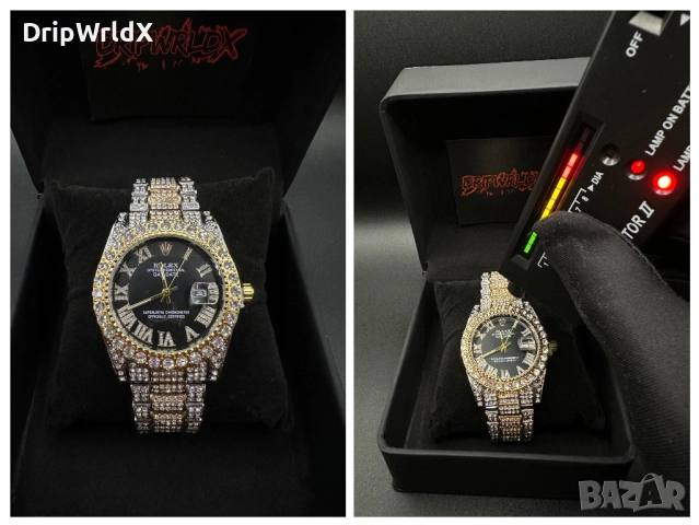 Rolex Datejust 40mm Мойсанит Диаманти Римски Циферблат Различни Модели, снимка 2 - Дамски - 52938615