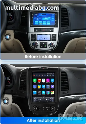 Hyundai Santa Fe 2 2006 - 2012 9.7 Мултимедия Навигация Android, снимка 3 - Аксесоари и консумативи - 50068666